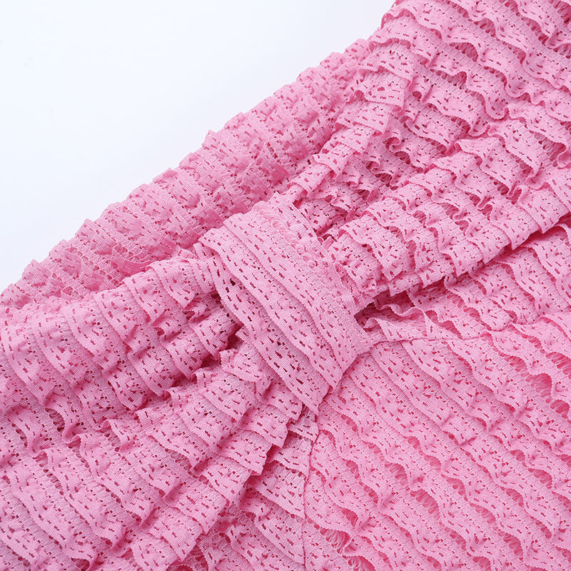 Women Elegant Jacquard Off-Shoulder Wave Pattern Long-Sleeved Dress 11