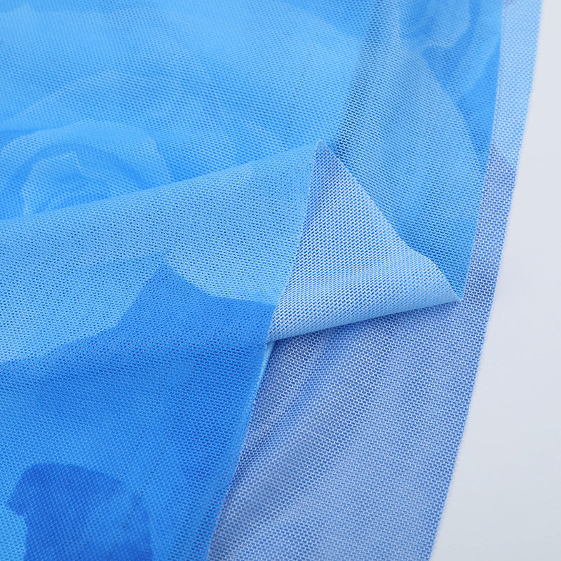 Sexy Holidays Printed Halter Neck Straps Top  & Mesh Skirt Set 21