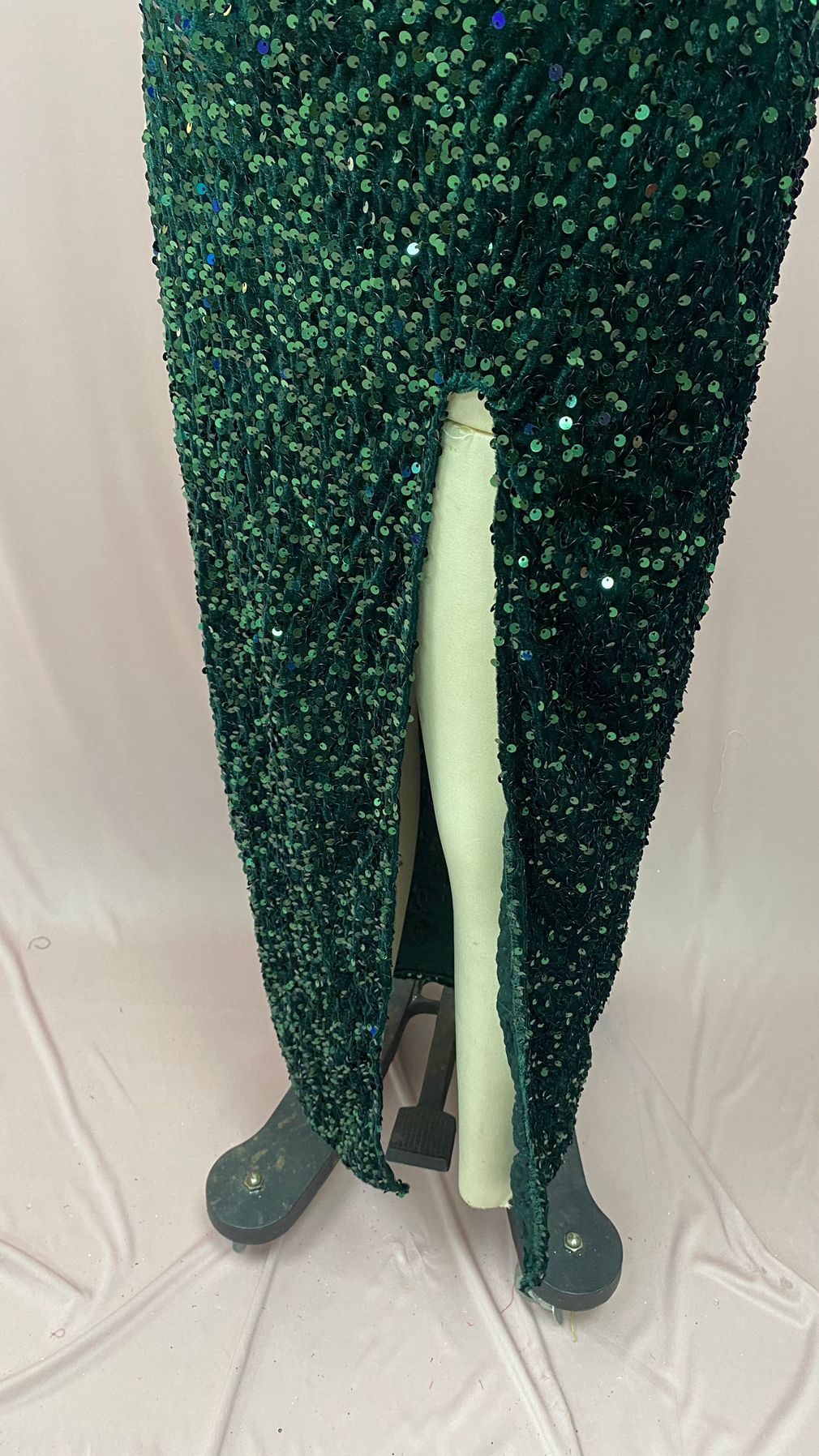 Summer Women's High Waist Sexy Fashion Straps Sequin Slit Dress 25