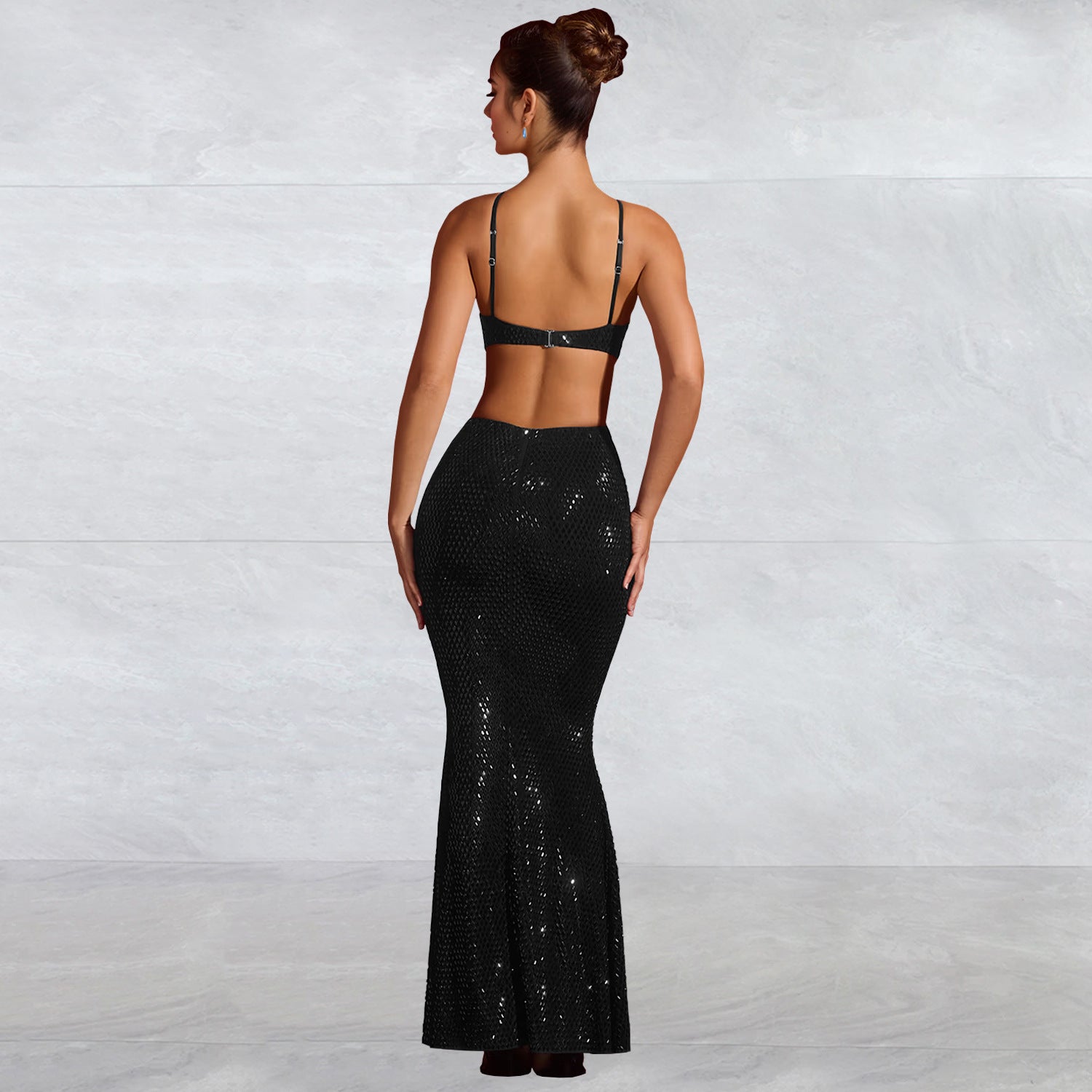 Beaded Strap Bodycon Sexy Slim Dress for Women 4