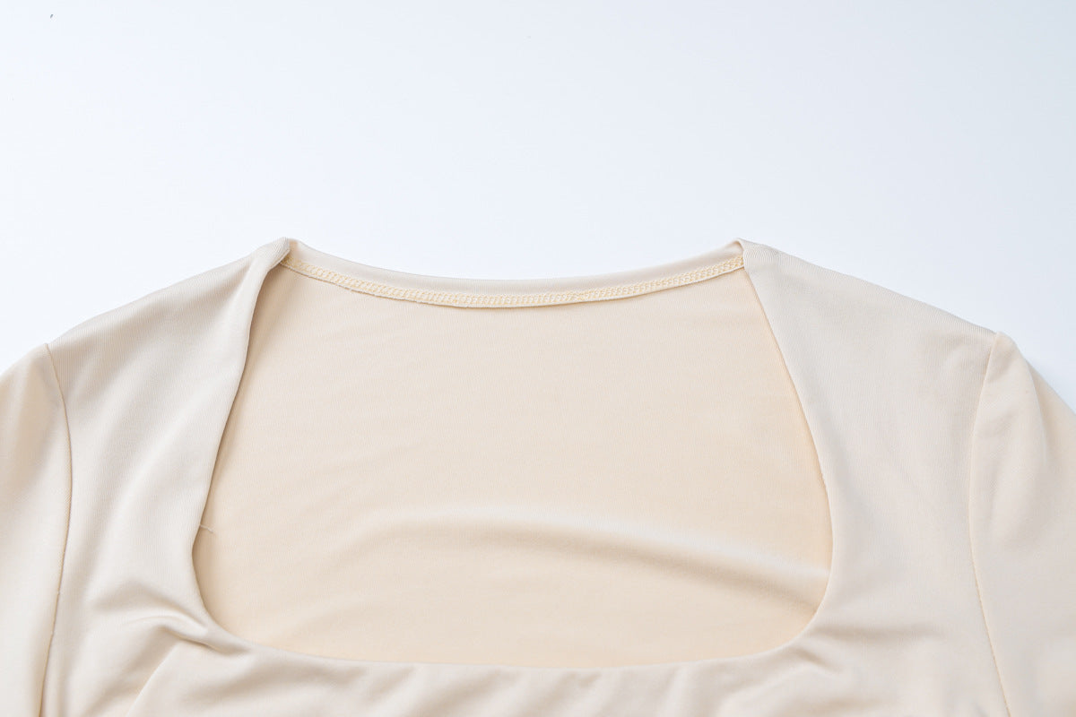 Women's Autumn Winter Solid Color Long Sleeve Tight Fitting Two-Piece Pants Set 11