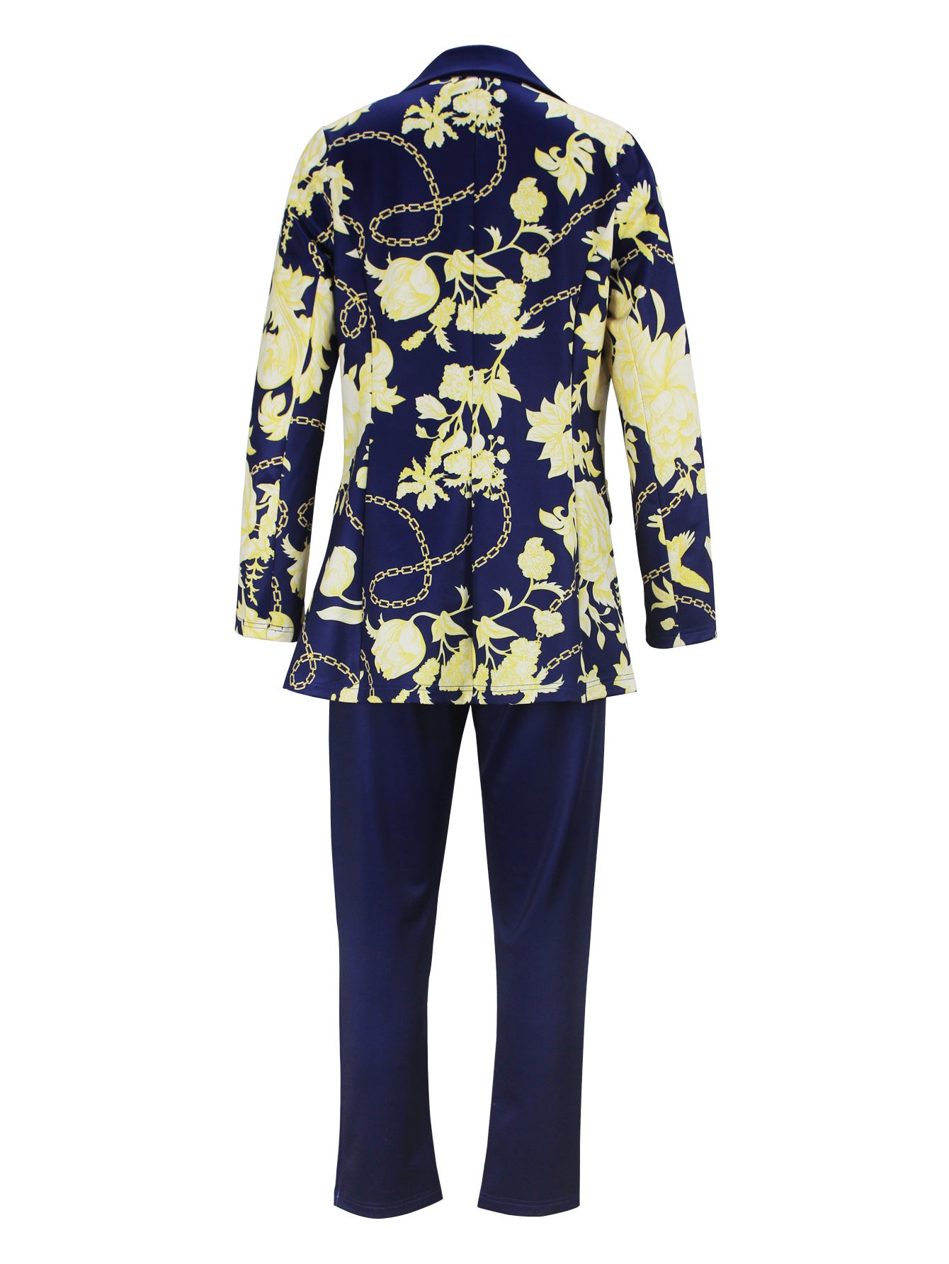 Women Elegant Fall/Winter V-Neck Long-Sleeved Top and Pants Two-Piece Set 6