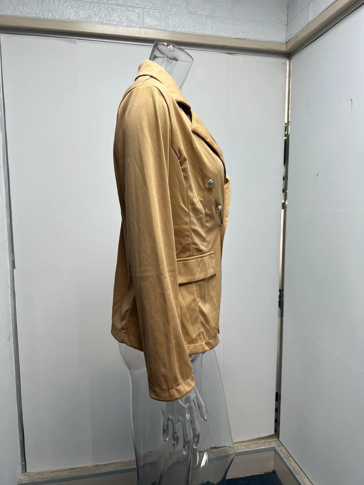 Women Long Sleeve Buttons Blazer 33