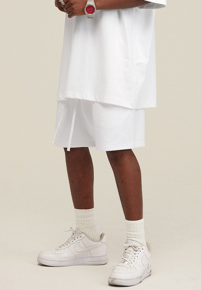 Summer Men's Solid Color Trendy Loose Casual Knee-Length Sports Shorts 19