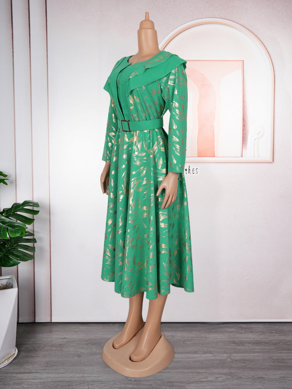 Plus-Size Women Round Neck Dress 13