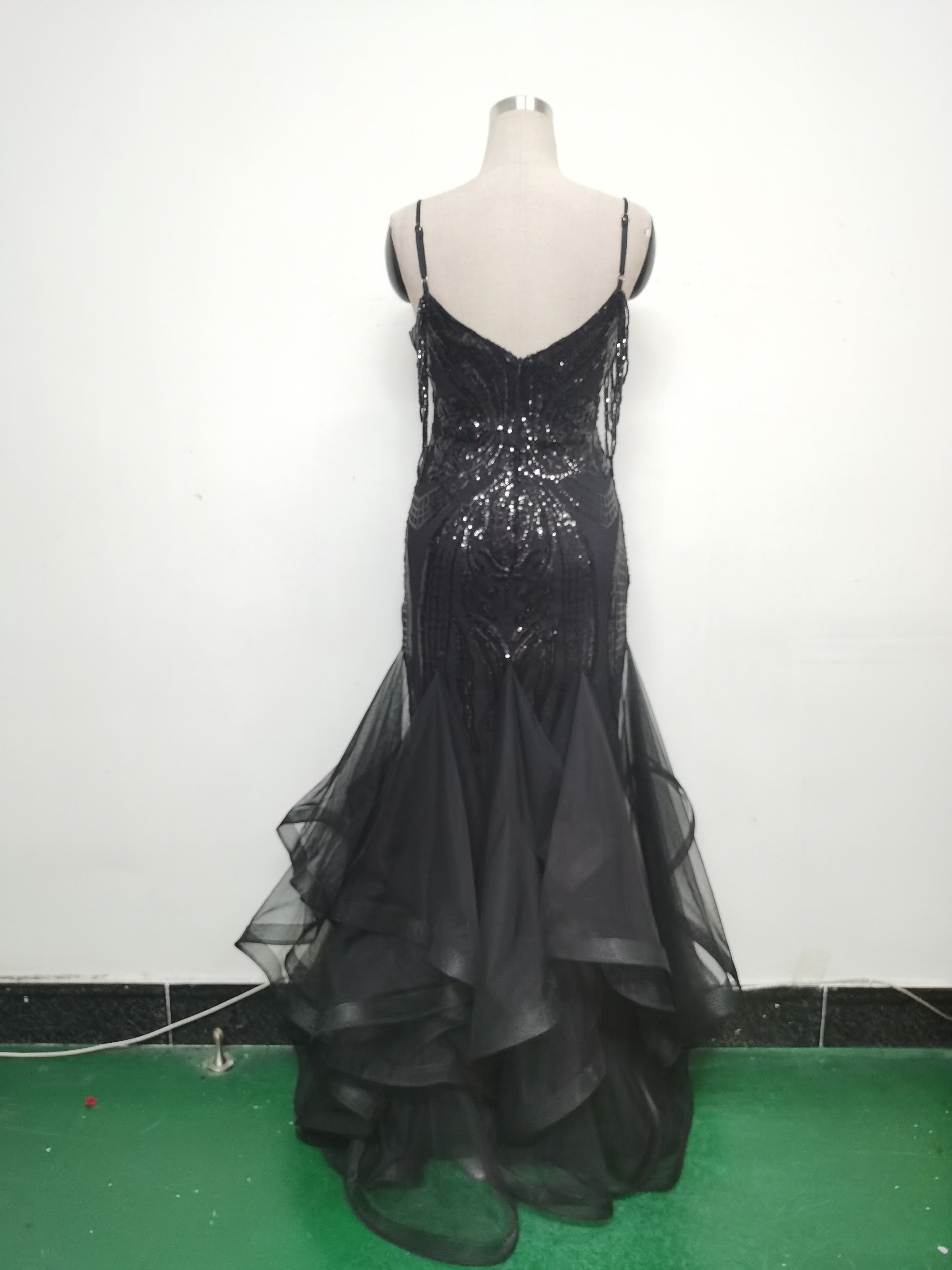 Sequin Patchwork Mesh Luxury Evening Dress 19