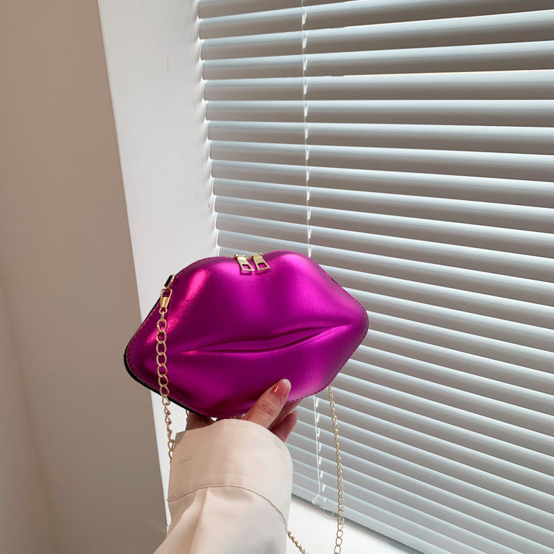 Women Lips Crossbody Chain Shoulder Bag 4