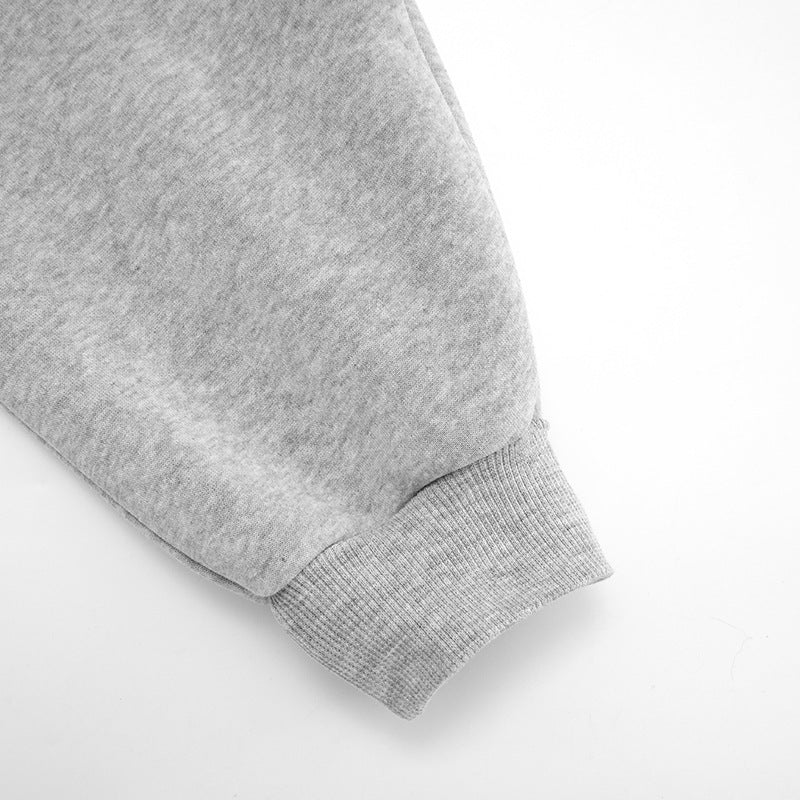 Women Fall/Winter Solid Casual Long-Sleeved Hoodies and Shorts Two-Piece Set 18