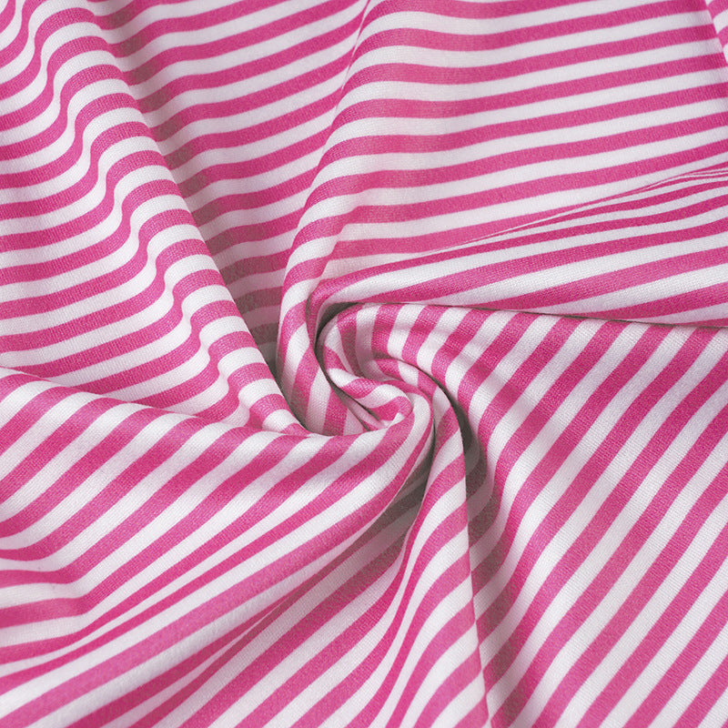 Women's Casual Loungewear High-Waisted Striped Knit Pants Wide-Leg Trousers 21