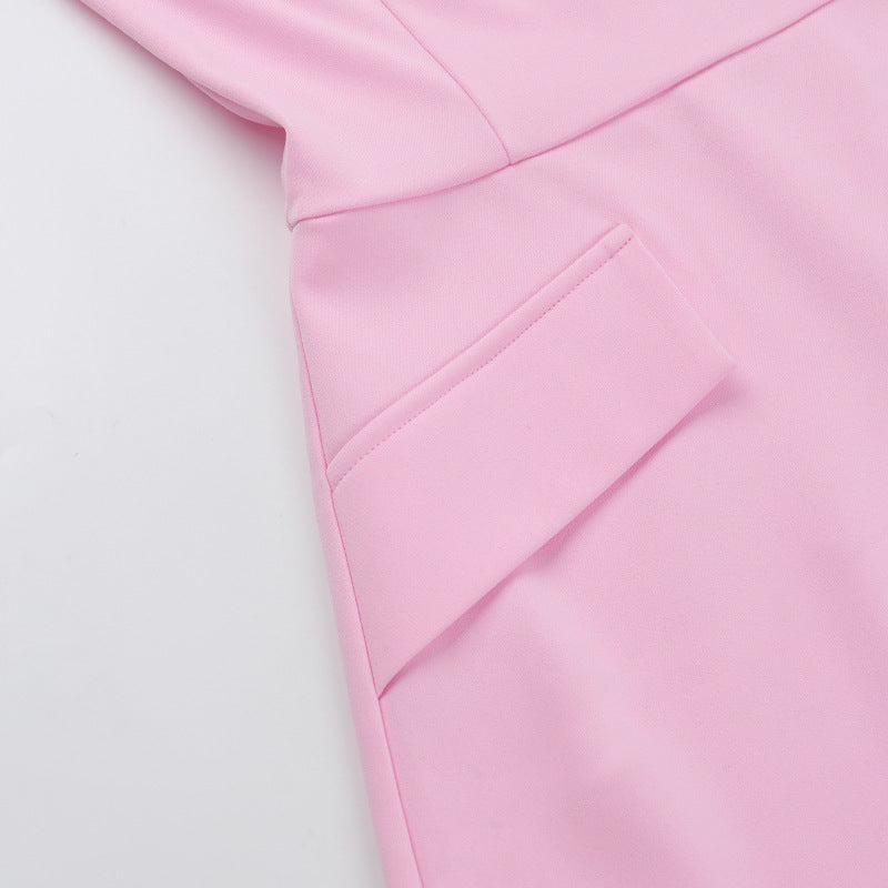 Autumn Chic Elegant Slim Square Neck Strap Bodycon Short Dress 11