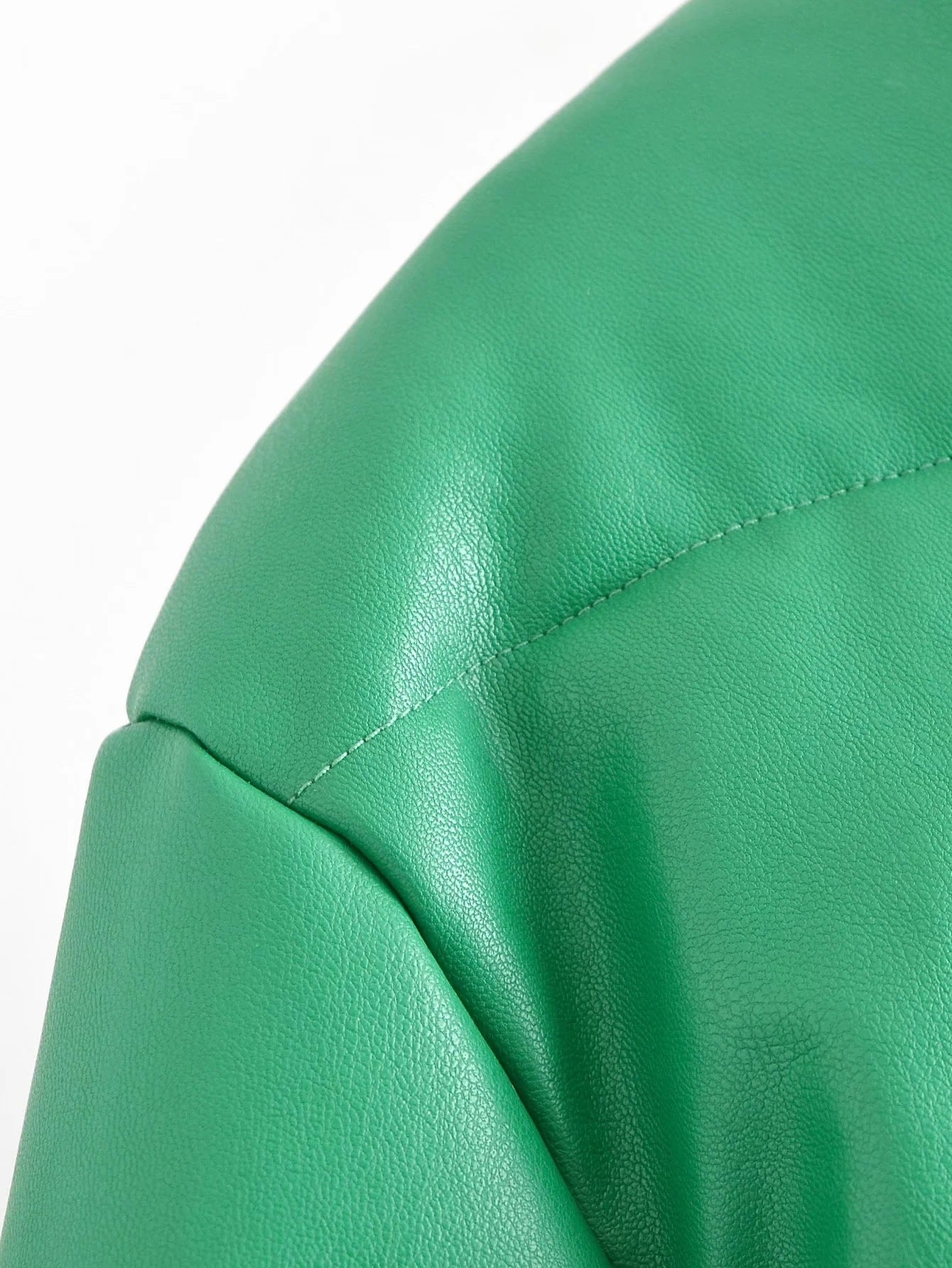 Leather Casual solid color leather cotton-padded Stand Collar jacket 26