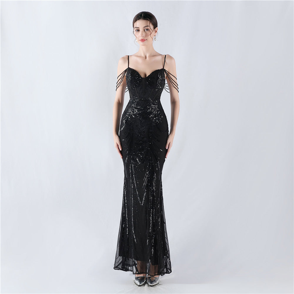 Plus Size Women Sequined Formal Party Maxi Evening Dress 14