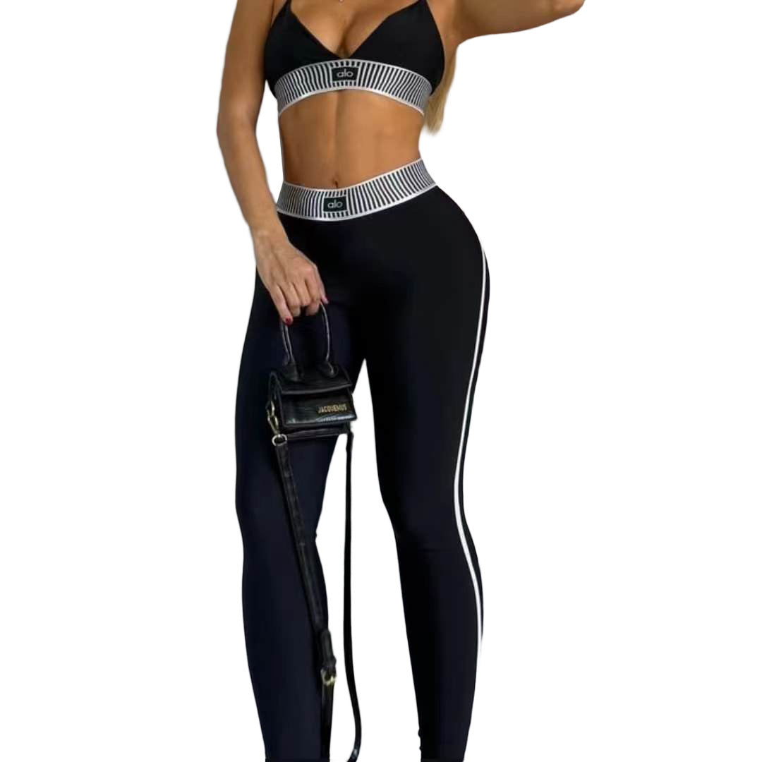 Women Fitness, Running, and Yoga Two-Piece Set (with Bra Pads) 12