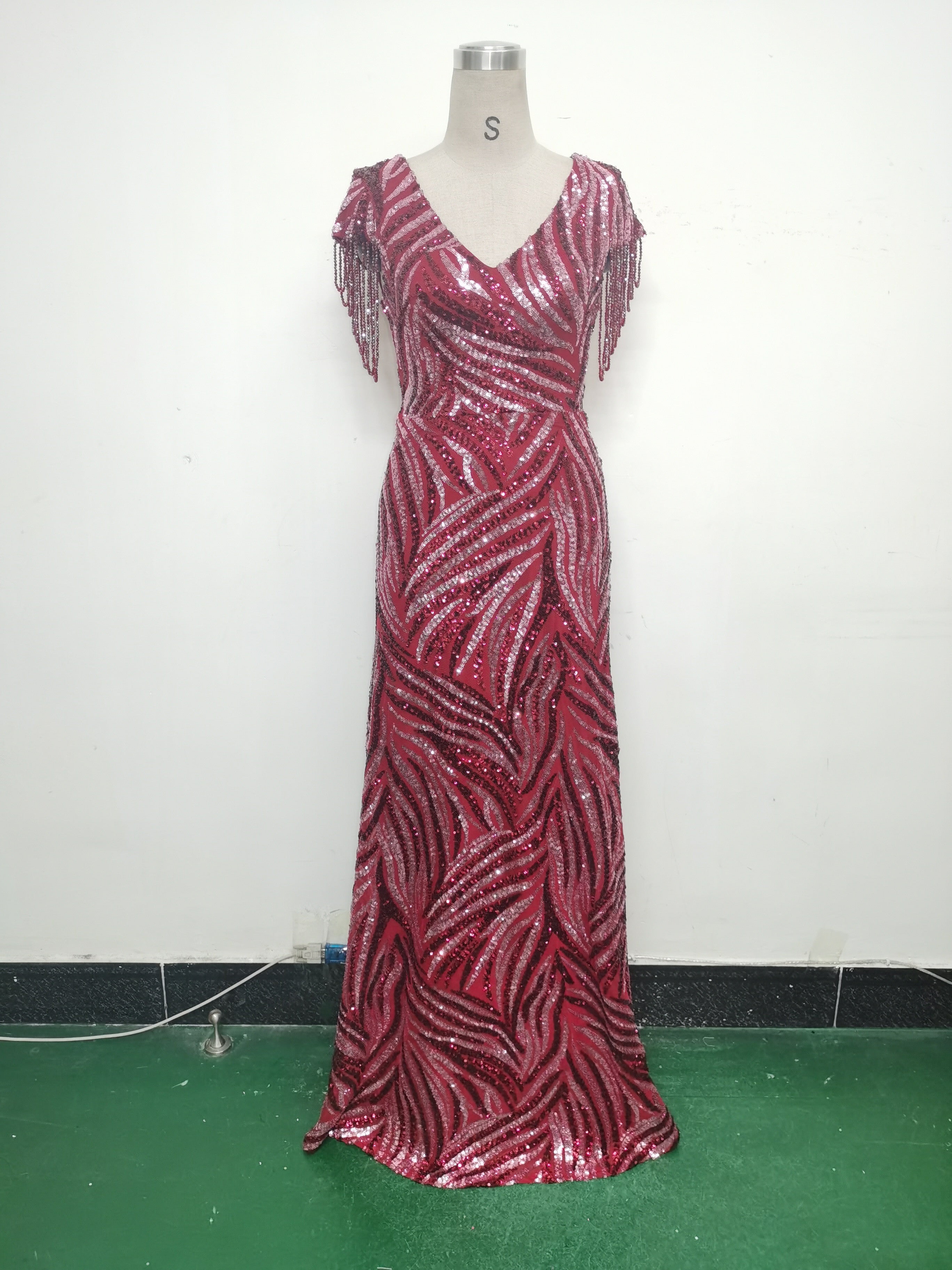 Women Sequin Beaded Evening Dress 41