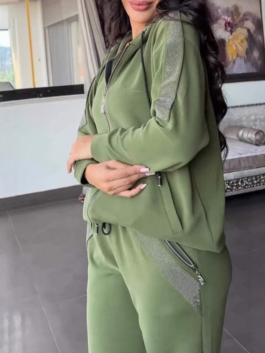 Autumn Winter Casual Long-Sleeved Hoodies Trousers 2-Piece Set 7