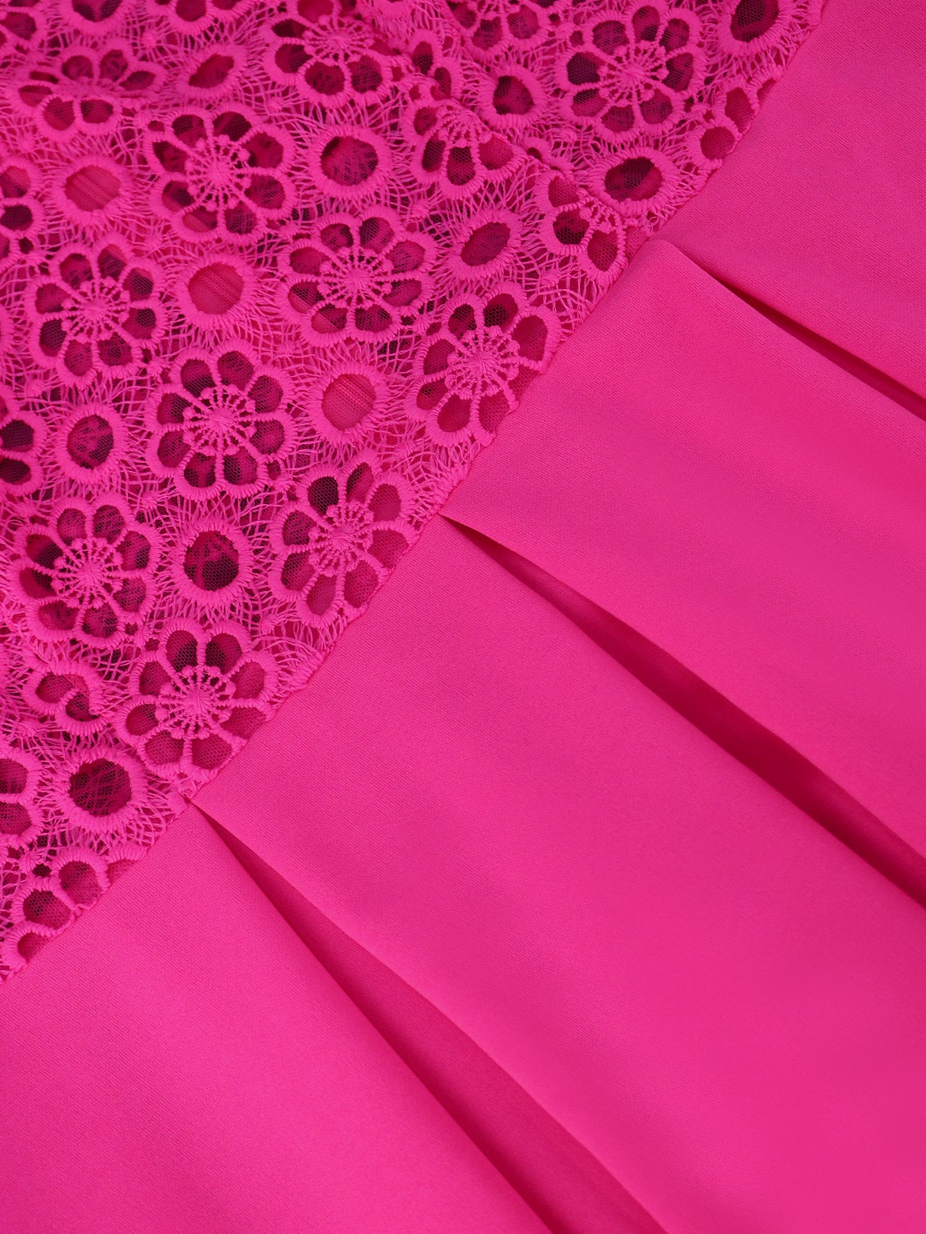 Women Elegant Lace Patchwork Hollow Party Dresses 7