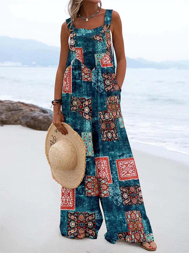 Women Summer Printed Jumpsuit 9