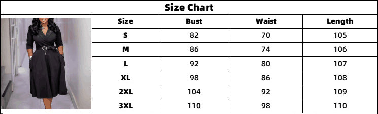 Plus-Size Women Elegant Turndown Collar African Dress 11