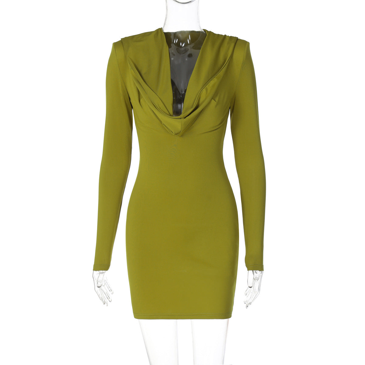 Women's autumn fashion Style V-neck slim Bodycon Dress 10