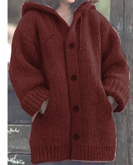 Women cardigan hooded sweater jacket 11