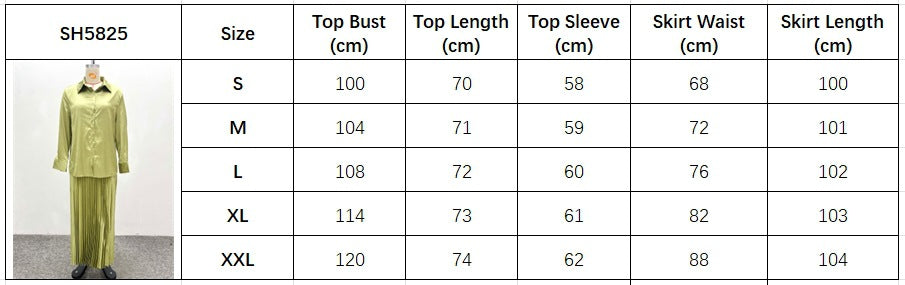 African Women summer long-sleeved pleated skirt two-piece set 11