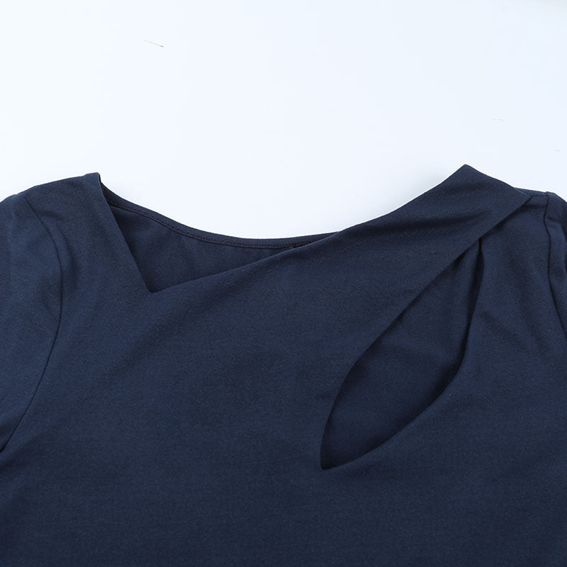 Autumn Winter Sexy Hollow-Out Design Slit Chic Long Dress 16