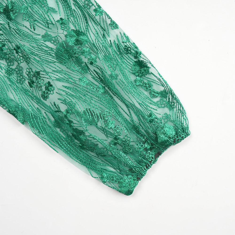 Plus Size Women's African Fashion Mesh Dress 15