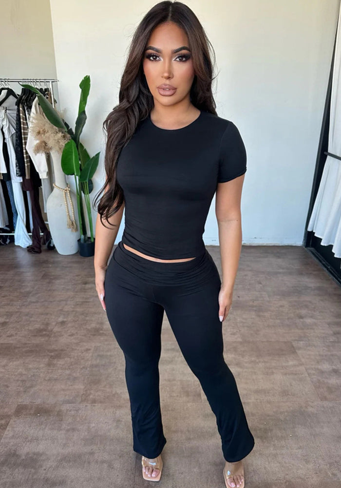 Tight-Fitting Sexy Sportswear High Waist Slim Yoga Two-Piece Set