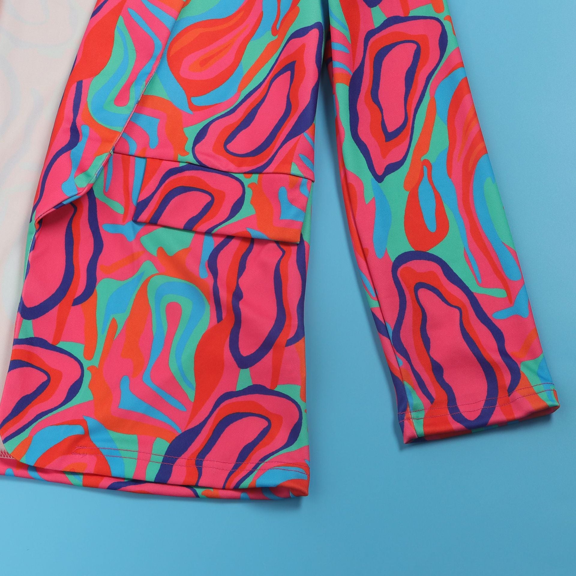 Casual Fashion Multi-Color Print Fashion Blazer Top 62