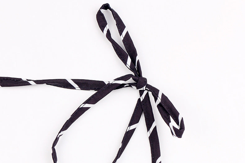 Summer Stripes Printed Strap Pajamas Two-Piece Home Clothes Set 22