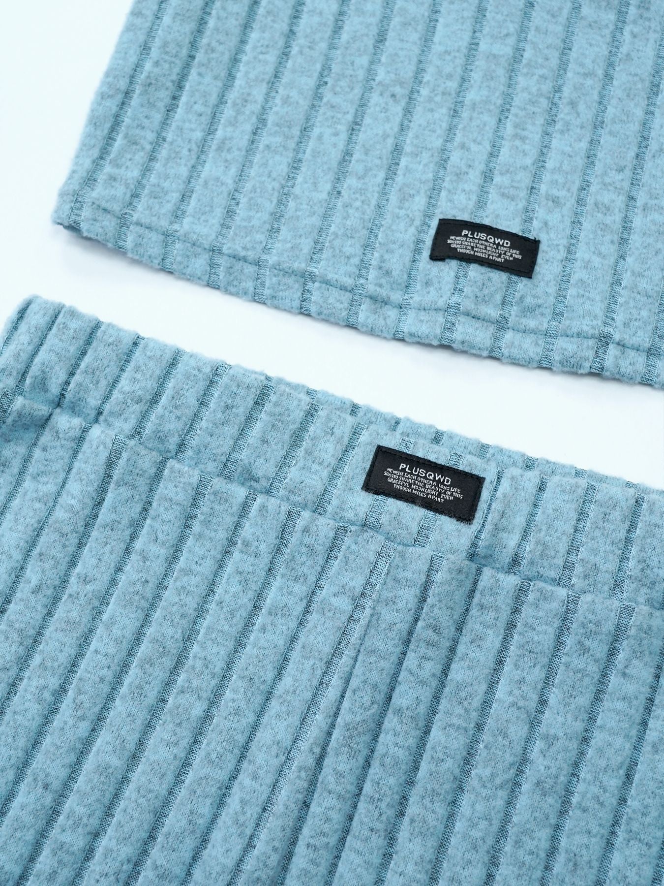 Women's Knit Long Sleeve Casual Two-Piece Pants Set 8