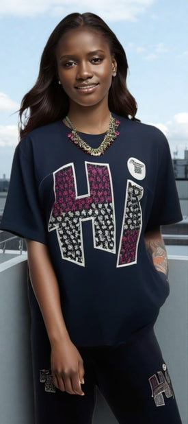 Women Casual Printed Short Sleeve Top and Pant Two-Piece Set 3