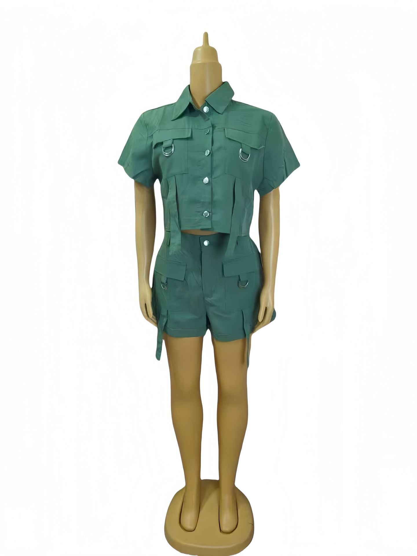 Women Casual Top and Shorts Two Piece Set 8