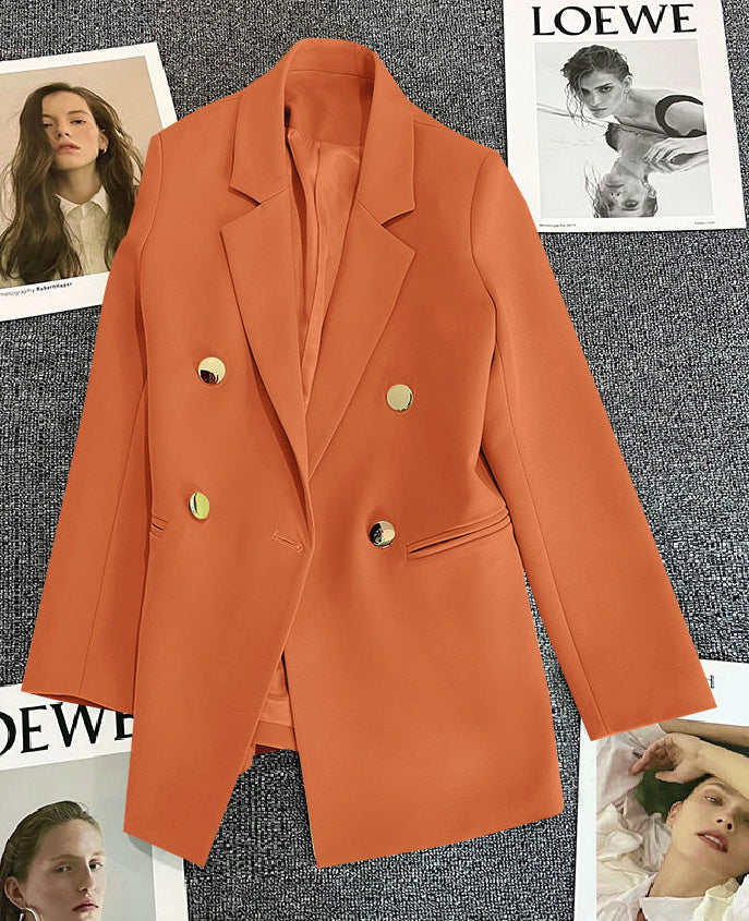 Women Solid Long Sleeve Blazer Jacket 15