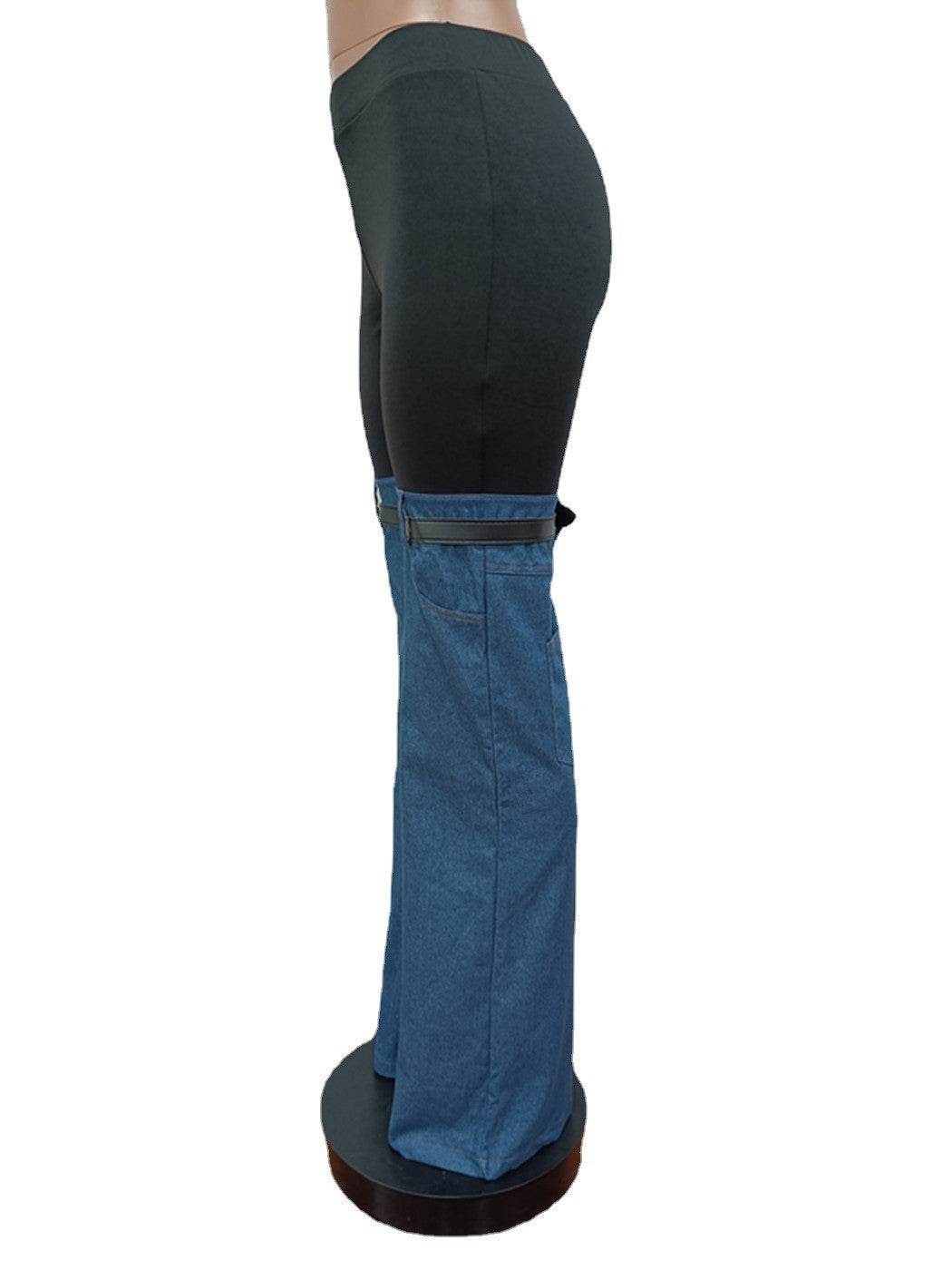 Women Stretch Denim Bell Bottom Pants 10