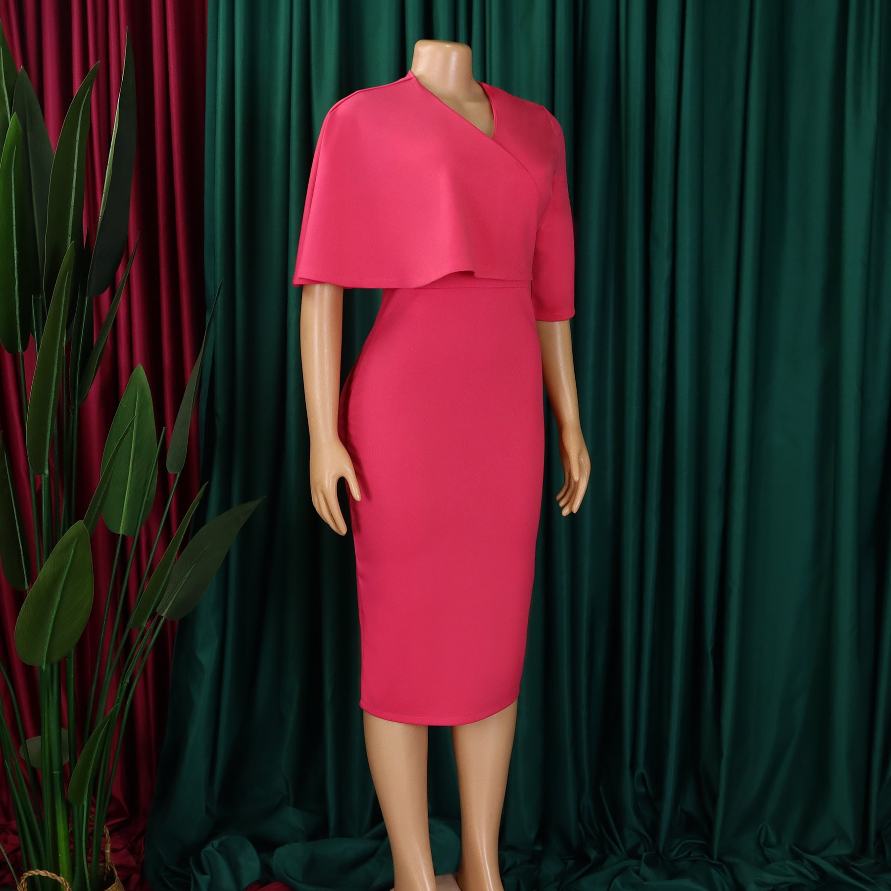 Women Solid Bodycon Professional African Dress 10