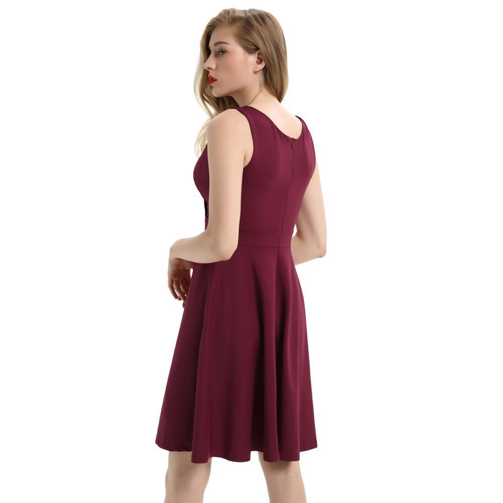 Plus Size Women Hepburn Style Cocktail Dress 10