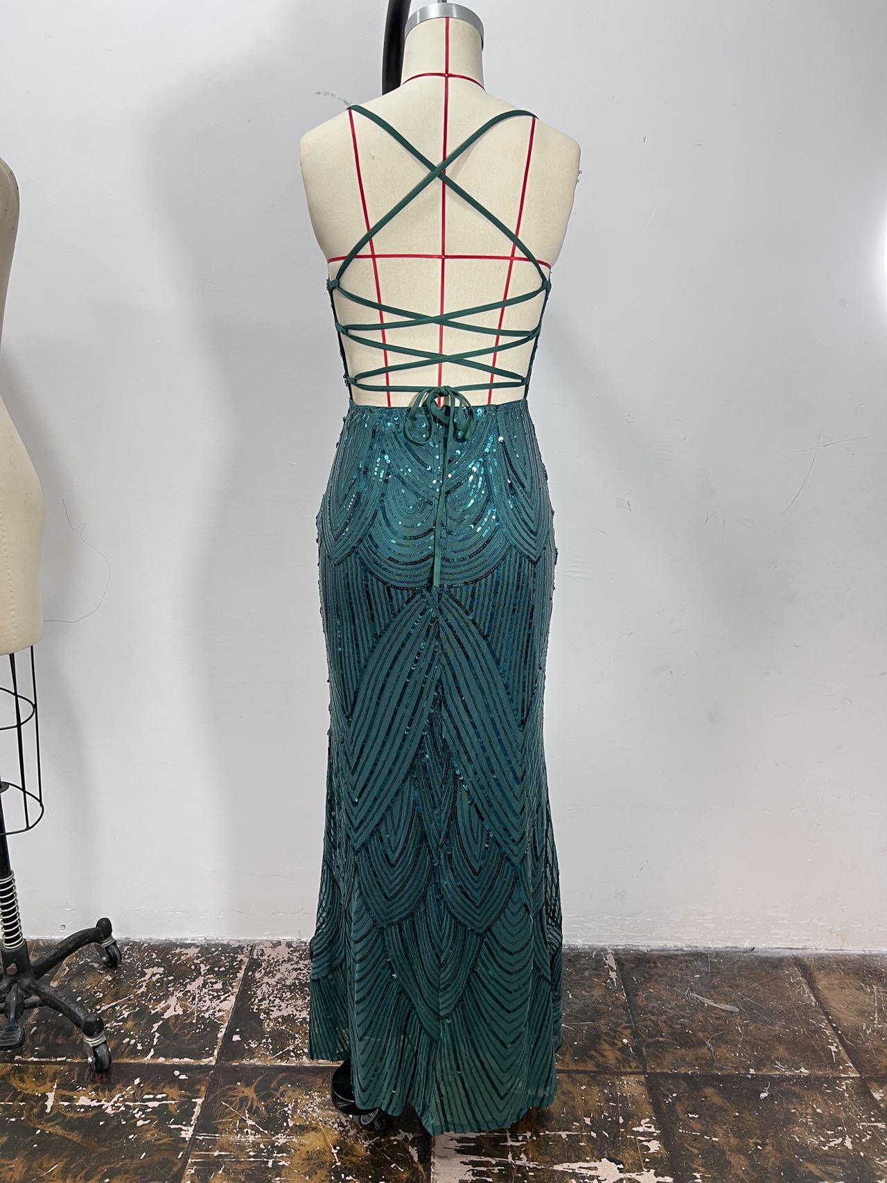 Women party sequin sexy evening dress 13