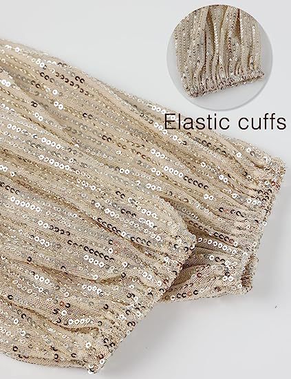 Summer Sequin Round Neck Long Sleeve Casual Loose Sequin Dress 22