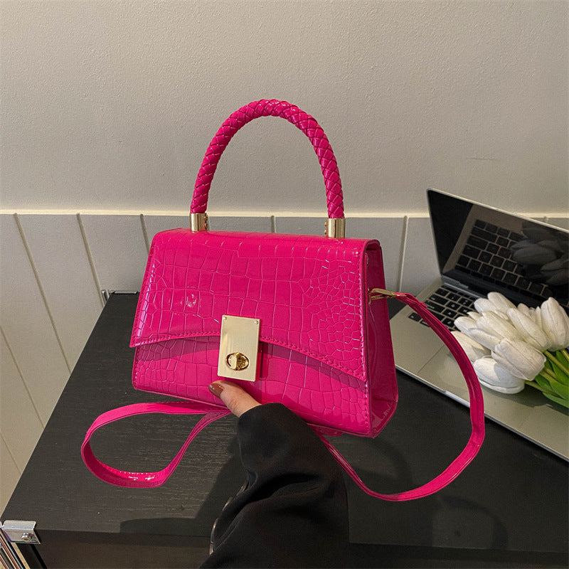 Popular Winter Retro Small Bag Women's Casual Textured Shoulder Messenger Bag 9