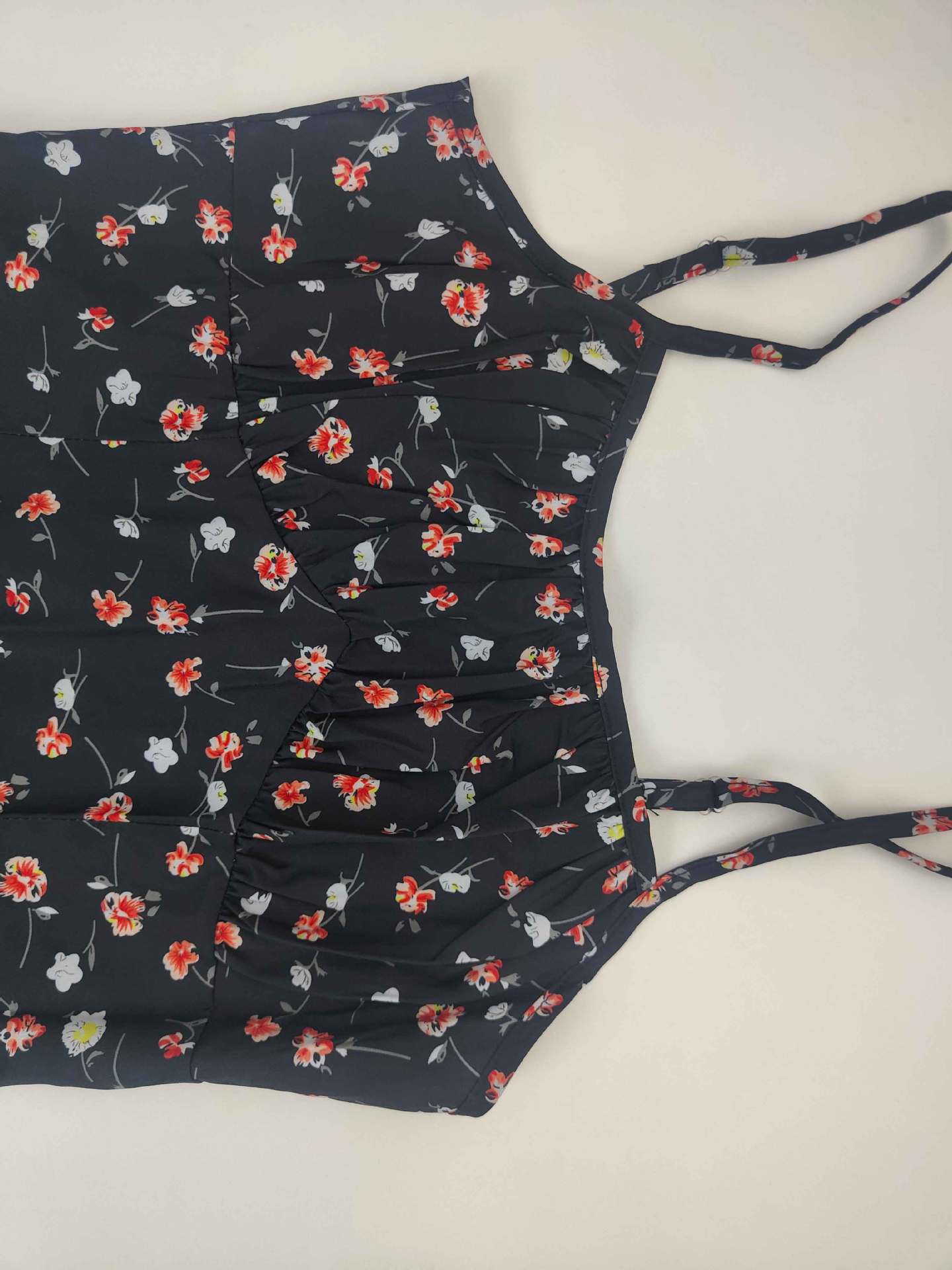 Women Spring Sexy Print Lace-up Slit Strap Dress 22