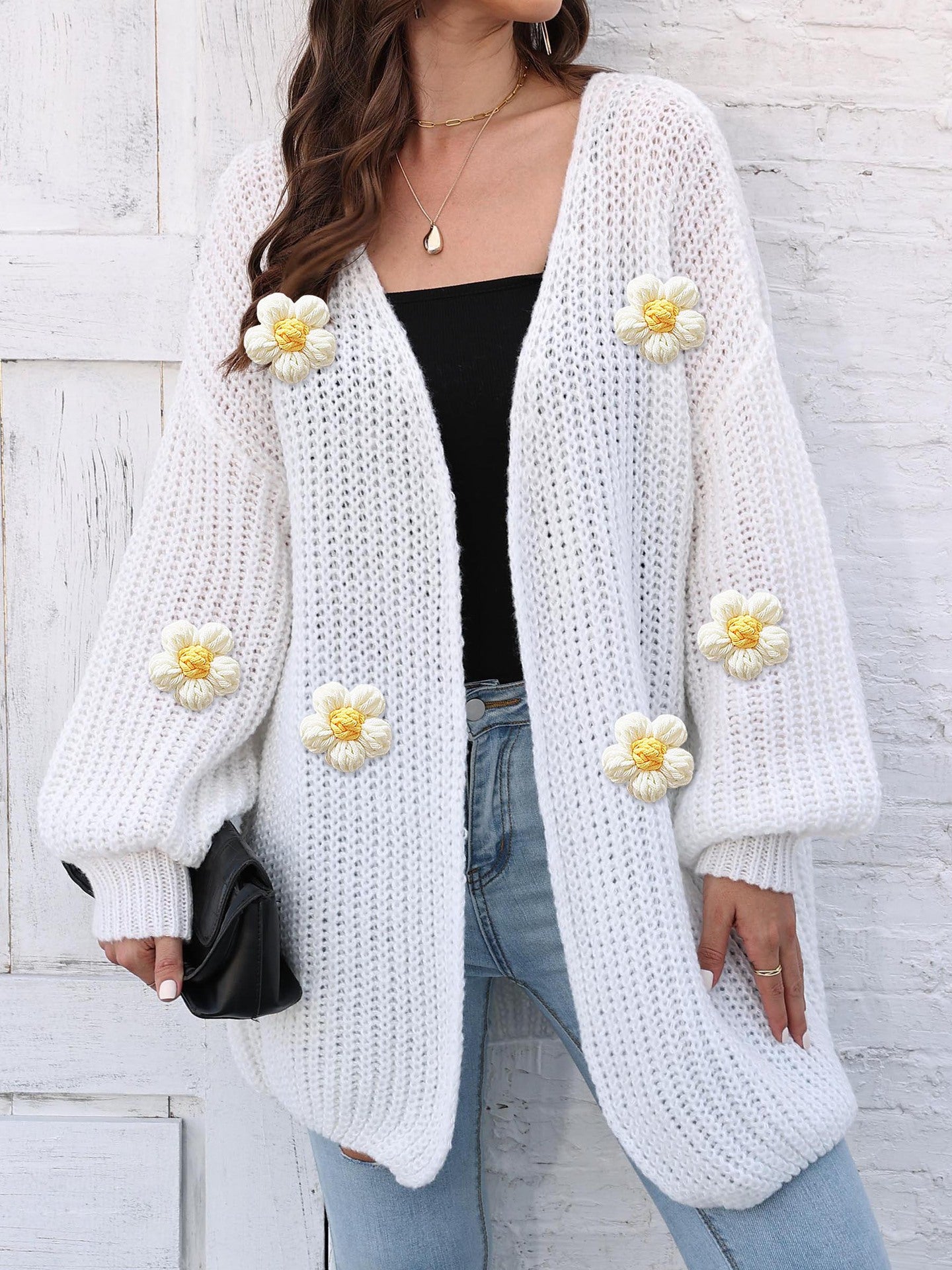 Women's Autumn Winter Knitted Sweater Cardigan Loose Casual Coat