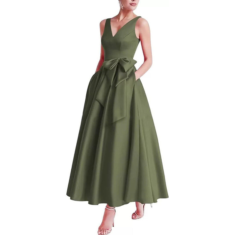 Women V-Neck Sleeveless Elegant Maxi Dress（Processing time need 3-6 days） 36