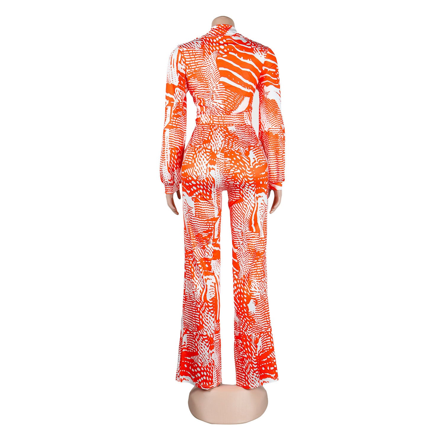 Sexy Printed Nightclub Lace-Up Two-Piece Pants Set 18