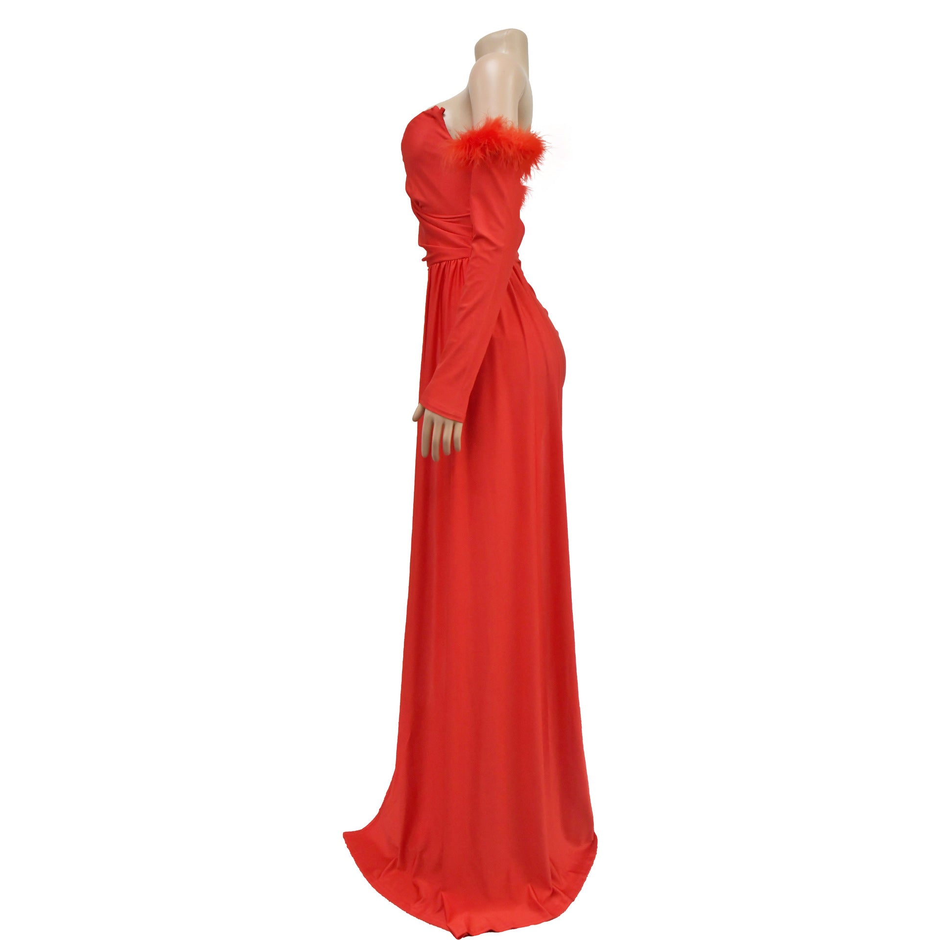 Fashion Women's Solid Color Pleated Low Back Slit Maxi Dress 43