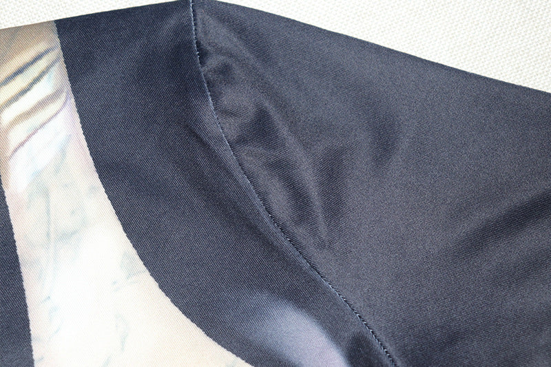 Women print Round Neck short sleeve Bodycon Dress 11