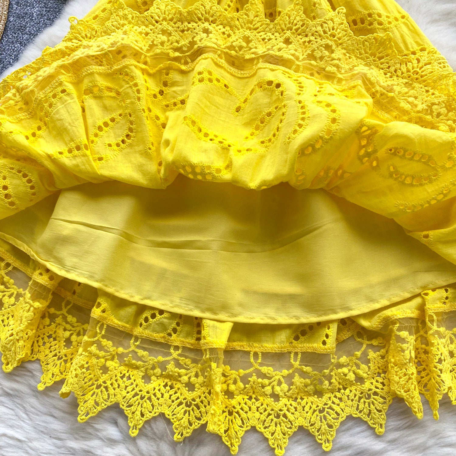 Women Summer French Lace Embroidered Dress 21