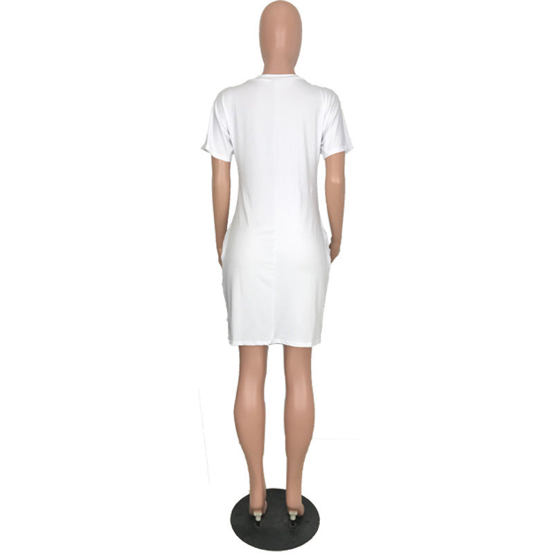 Women's V-Neck Solid Color Women's Fashion Dress 18