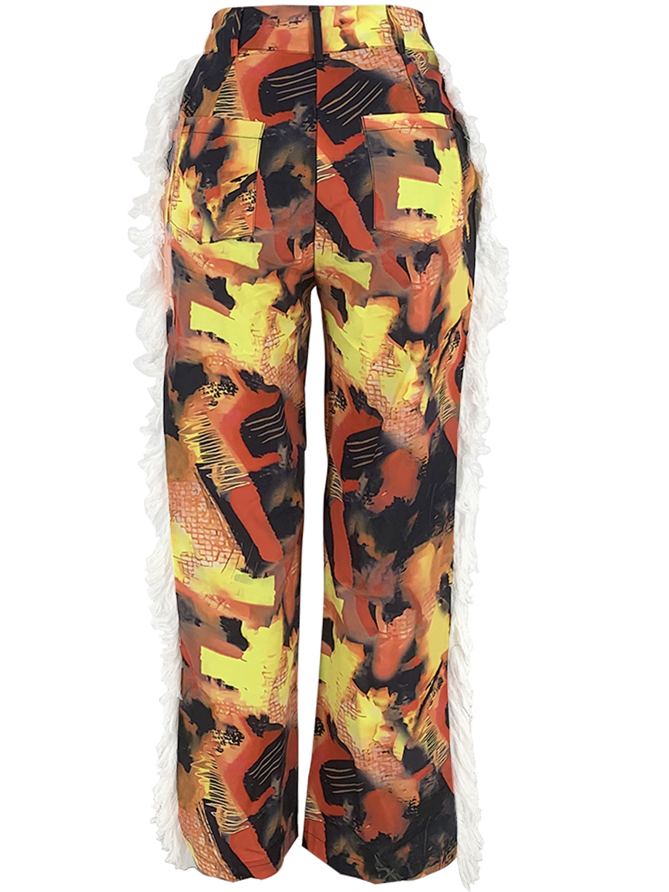 Printed Pocket Loose Casual Pants 11