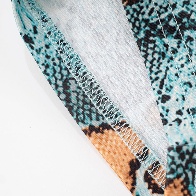 Women's Sexy Print Tight-Fitting Five-Point Straight Shorts 13